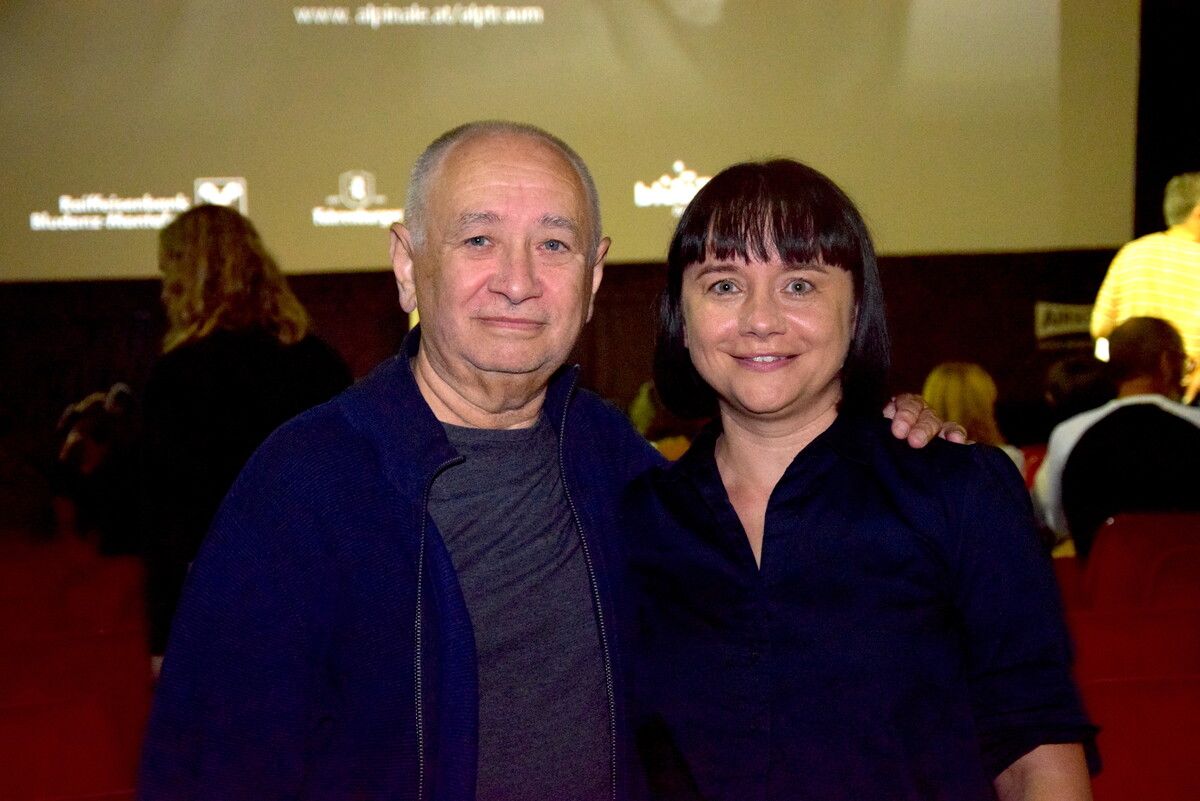 Filmemacher Niko Mylonas mit Tochter Manuela, Intendantin des Kurzfilmfestivals Alpinale, das jährlich in Bludenz stattfindet. ⇒SCO