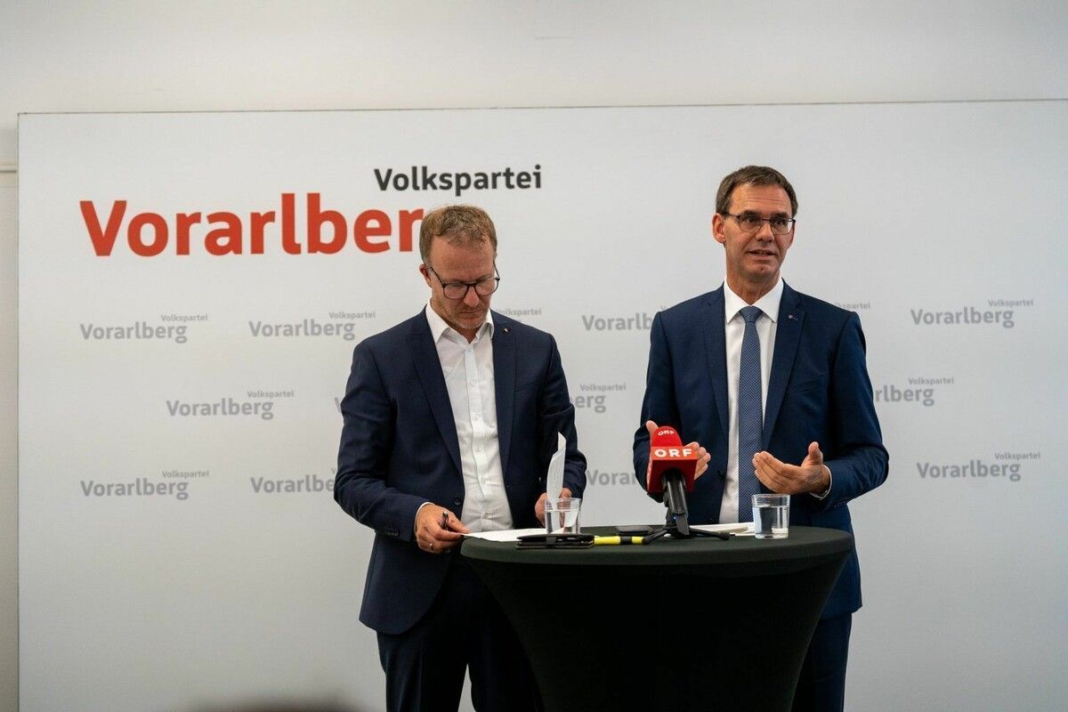 Gantner und Wallner sprachen über Sicherheit und Asyl.⇒OEVP