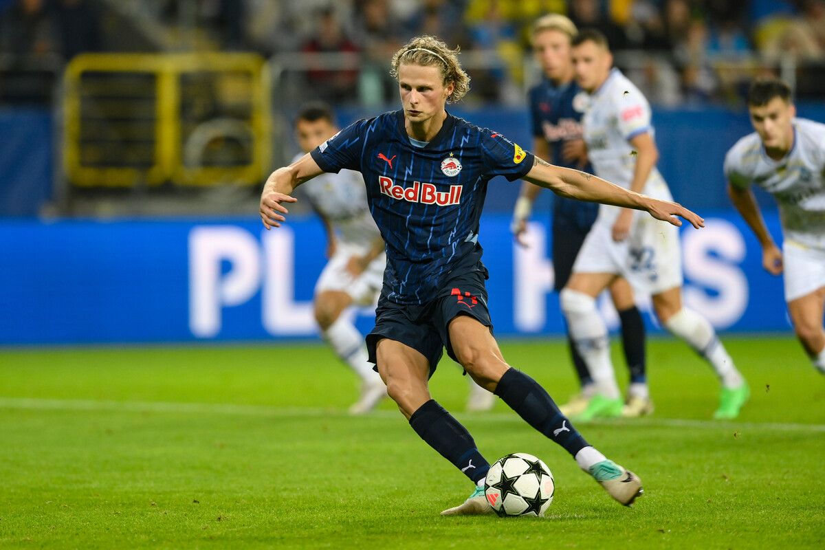 Maurits Kjaergaard erzielte das wichtige 2:0 für die Salzburger. ⇒Gepa