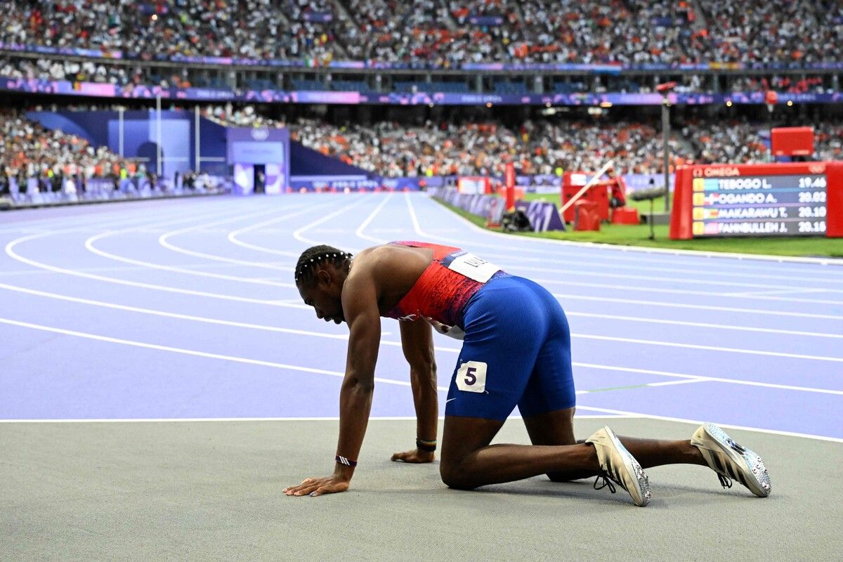 Noah Lyles war nach Bronze über 200 Meter mit den Kräften am Ende.⇒apa