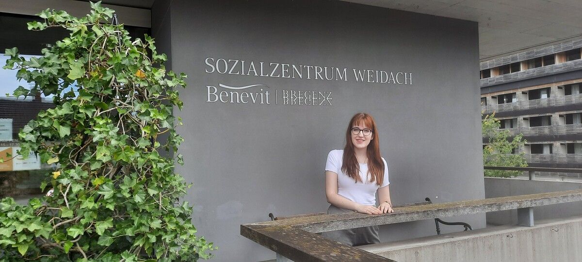 Pia-Maria Knoflach hat im Sozialzentrum Weidach in Bregenz ihre berufliche Heimat gefunden.