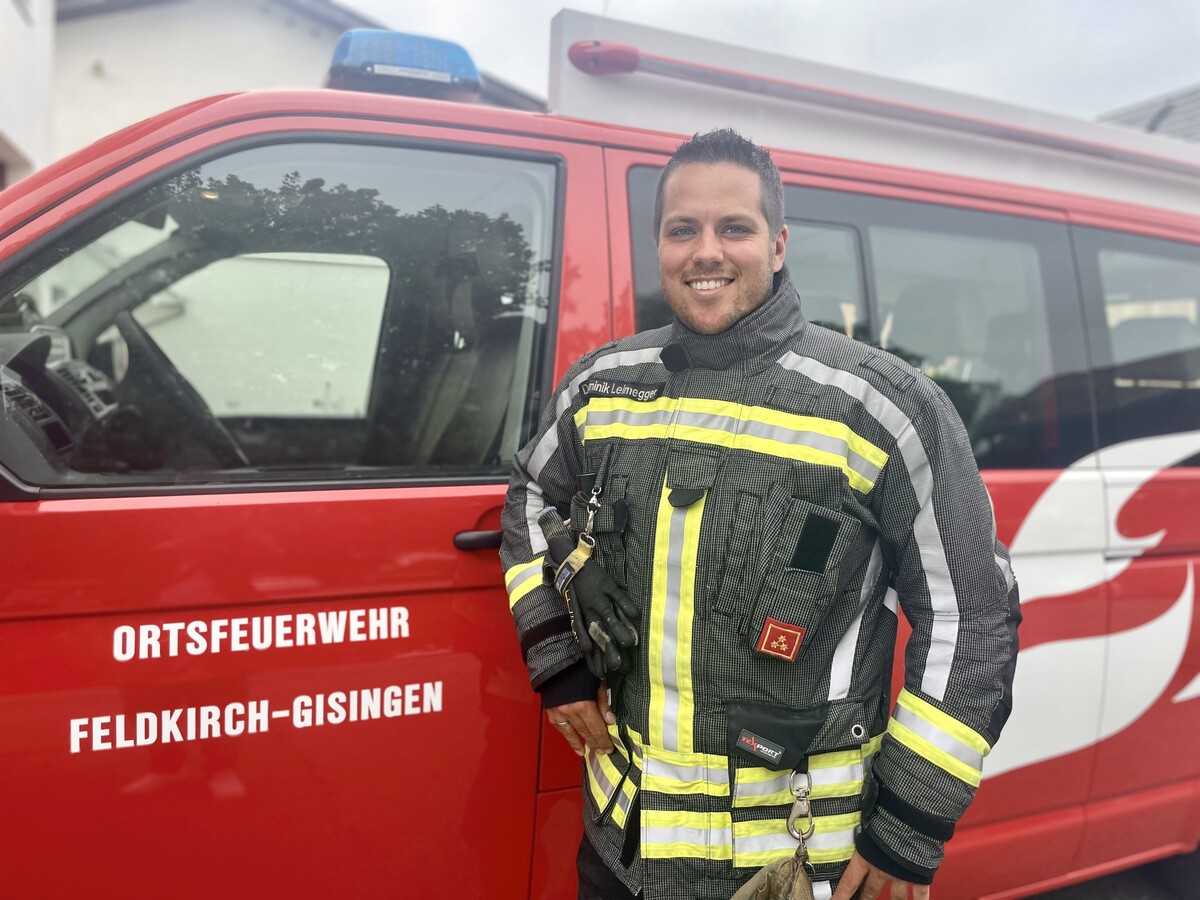 Seit über 20 Jahren ist der 34-Jährige für die Freiwillige Feuerwehr Feldkirch-Gisingen im Einsatz.