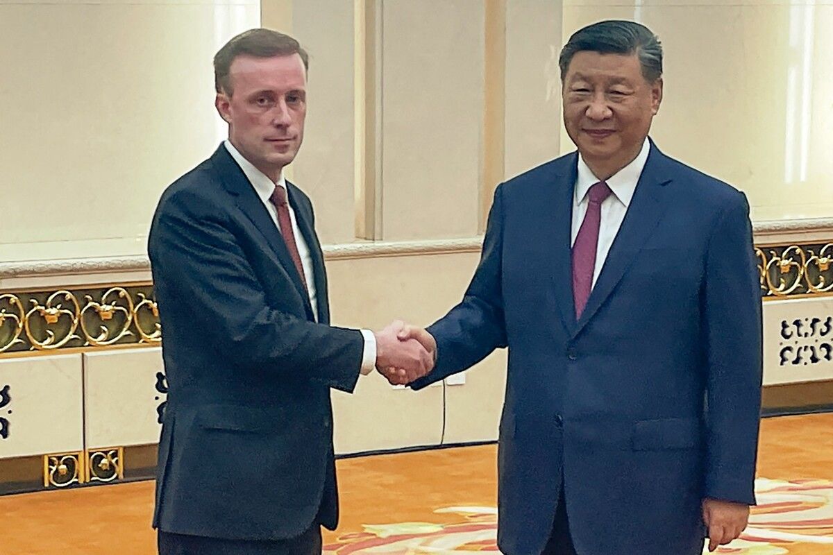 US-Sicherheitsberater Jake Sullivan und Chinas Präsident Xi Jinping.⇒AFP