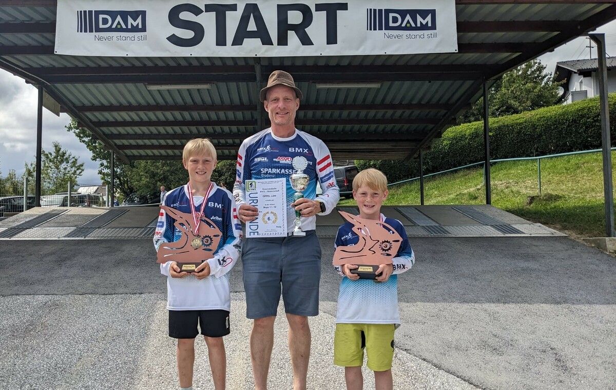 V. l.: Janik, Sebastian und Emil Oppel.⇒
⇒
BMX-Club Bludenz