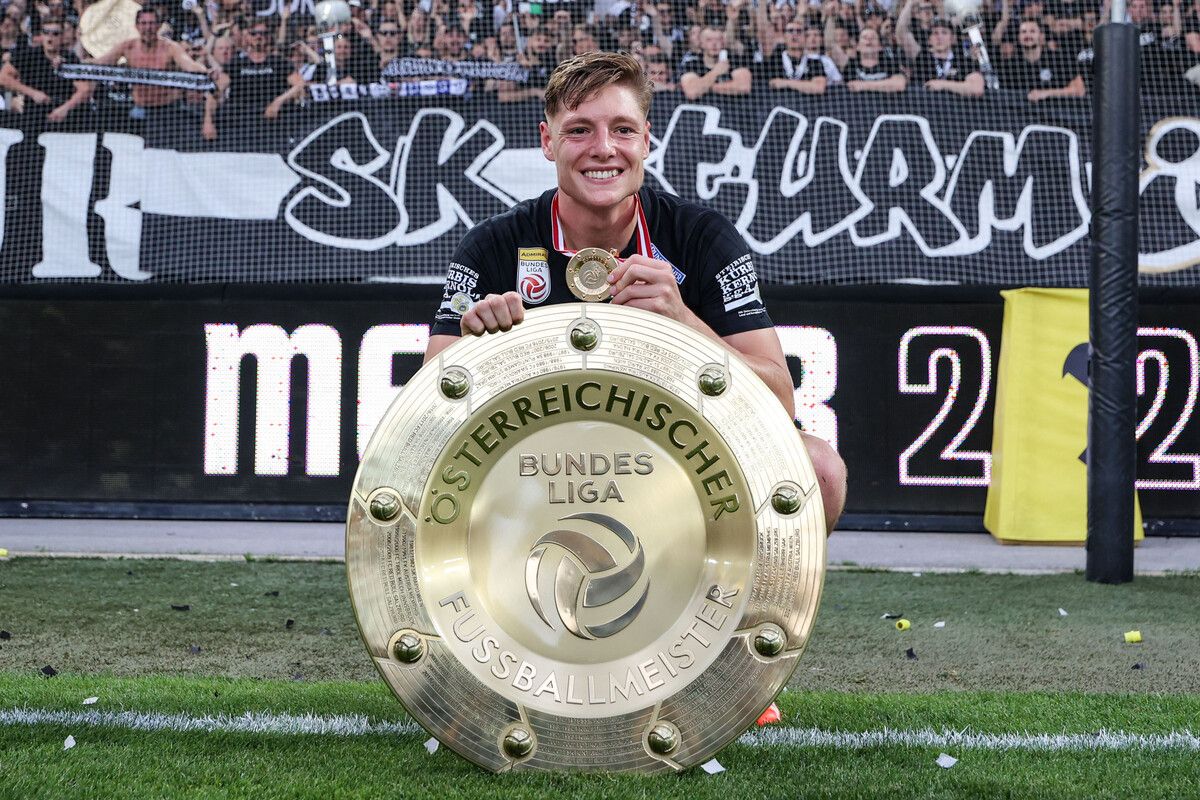 Alex Prass wurde mit Sturm Graz Meister und ist Anwärter auf den Bruno.⇒gepa