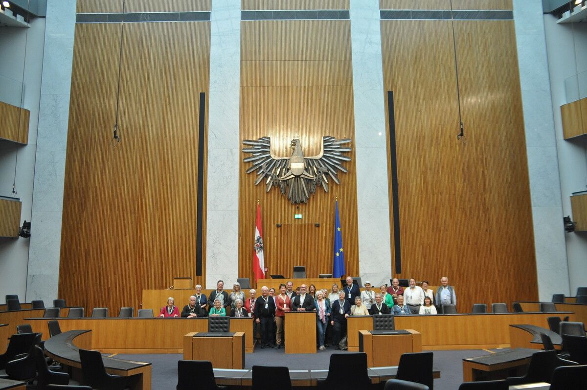 Auch ein Besuch des Parlaments stand auf dem Programm der Wien-Reise.⇒hab