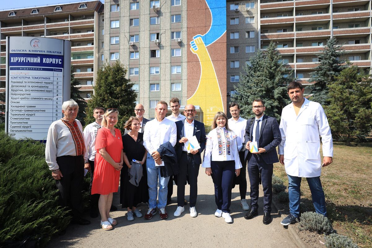 Besuch des Bezirkskrankenhauses mit Rehaklinik für kriegsversehrte Soldaten in Iwano-Frankiwsk. ⇒Stadt Bregenz