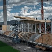 Das neue Reichshofstadion  nimmt Form an