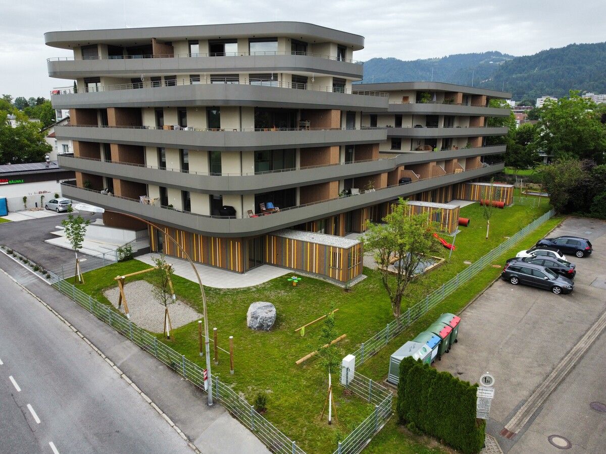 Das neue Kinderhaus befindet sich im Erdgeschoss der Wohnanlage. ⇒Lochau/MD
