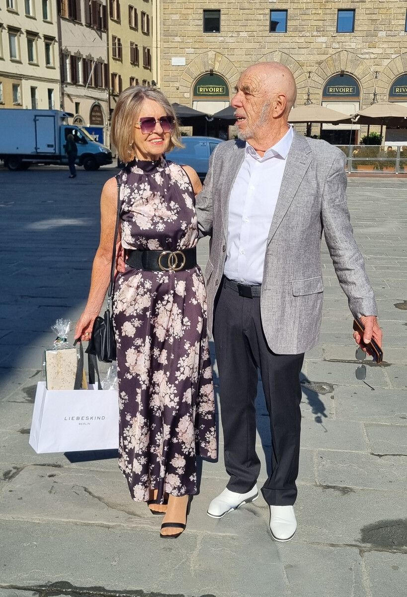 Das Paar auf der Hochzeit des Enkels im Mai 2024 in Florenz.