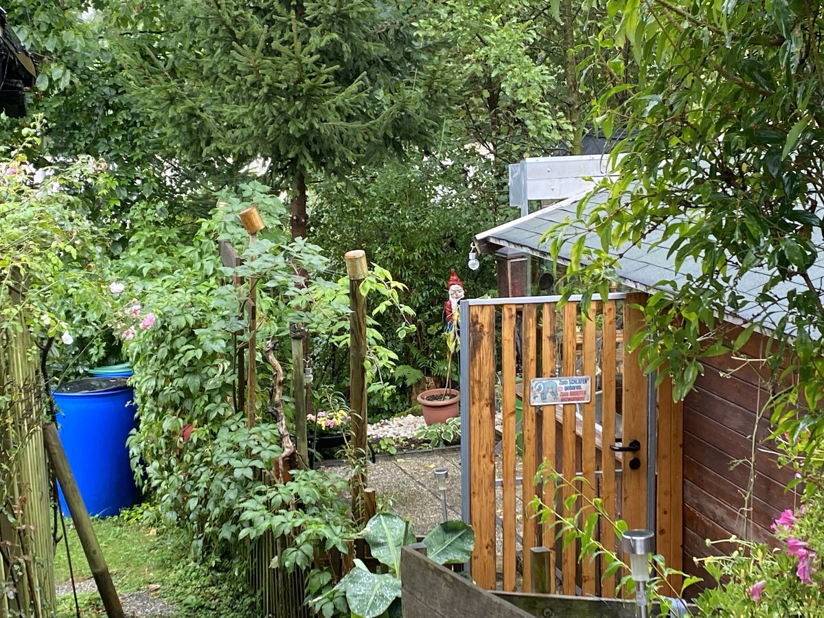 Der Schrebergarten an der Bregenzer Ach, in dessen Bereich der grausige Fund gemacht wurde. ⇒vol.at/mayer