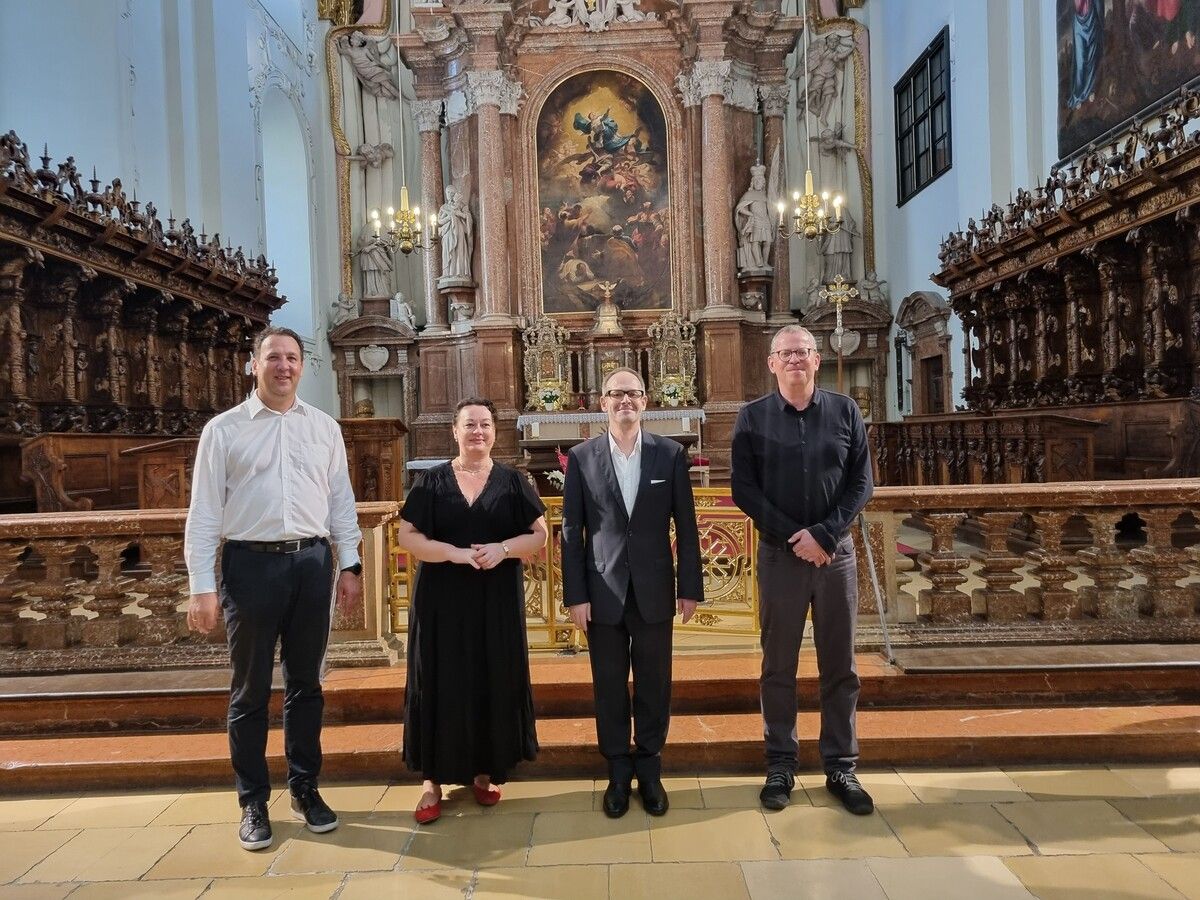 Die Organisten Ludwig Lusser, Monica Melcova, der Vorarlberger Jürgen Natter und Jörg Abbing.⇒ ulrike längle