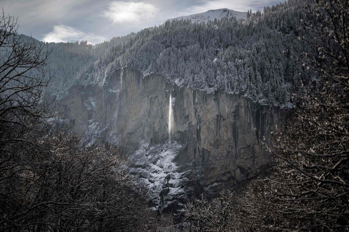 Die Staubbachfälle im Bergdorf Lauterbrunnen in den Berner Alpen.⇒afp