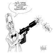 007 mit Schreckschusspistole!