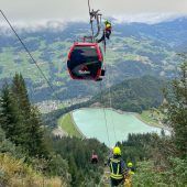 Spektakuläre Übung auf der Golmerbahn