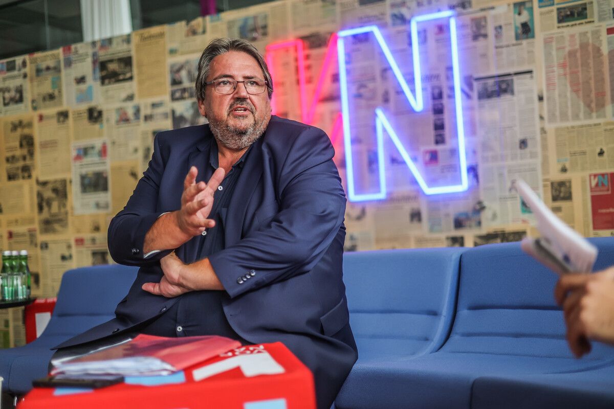 Gewerkschafter Josef Muchitsch im Gespräch mit den VN. ⇒vn/Steurer