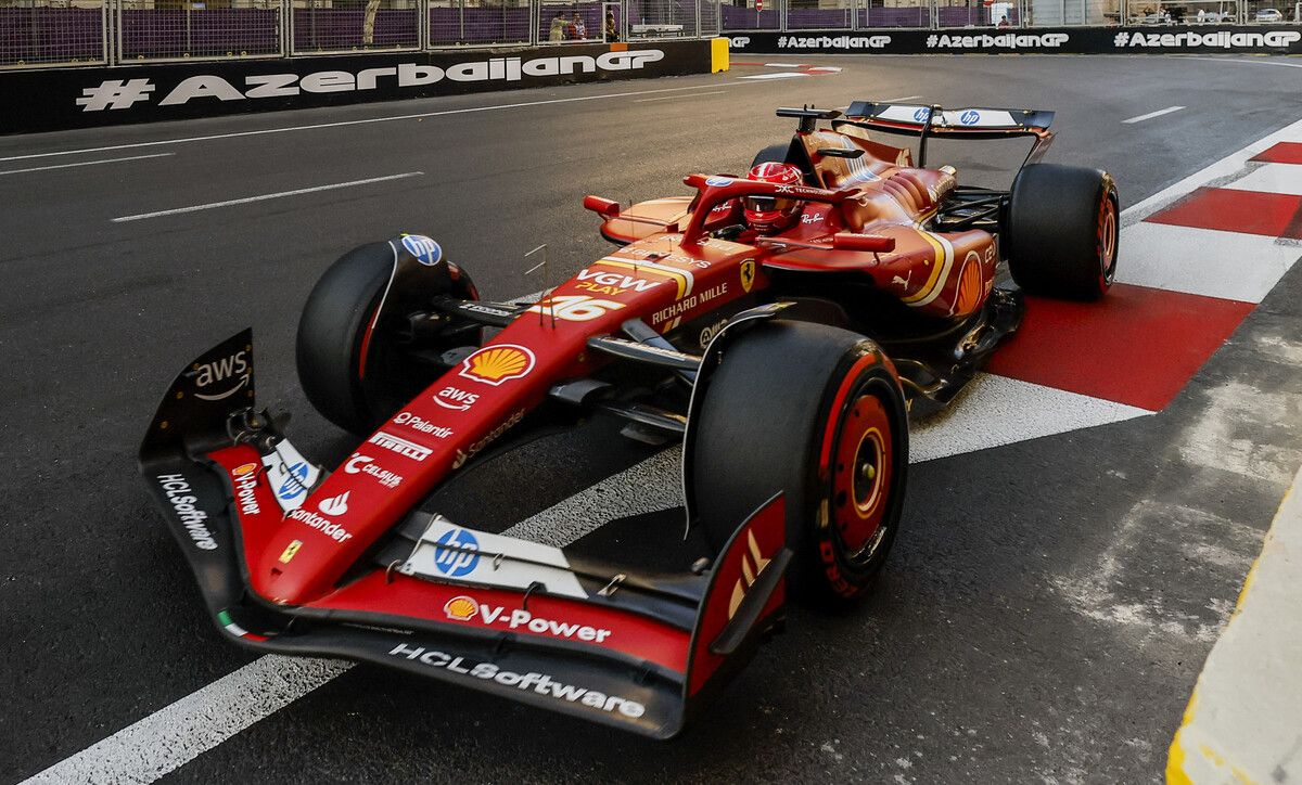 Leclerc fühlt sich in Baku wohl.⇒Reuters