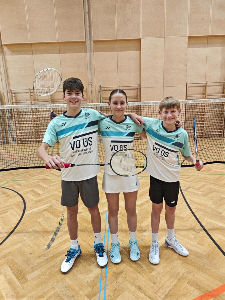 Lisa Moosbrugger, Moritz Vogel (l.) und Moritz Bürger sind bei der U-15-Europameisterschaft in Polen im Einsatz.⇒Verband