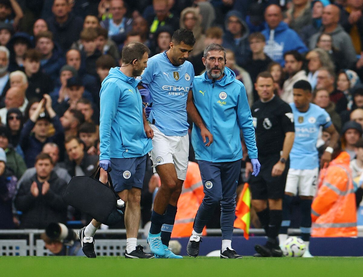 Rodri humpelte gegen Arsenal vom Spielfeld. ⇒Reuters