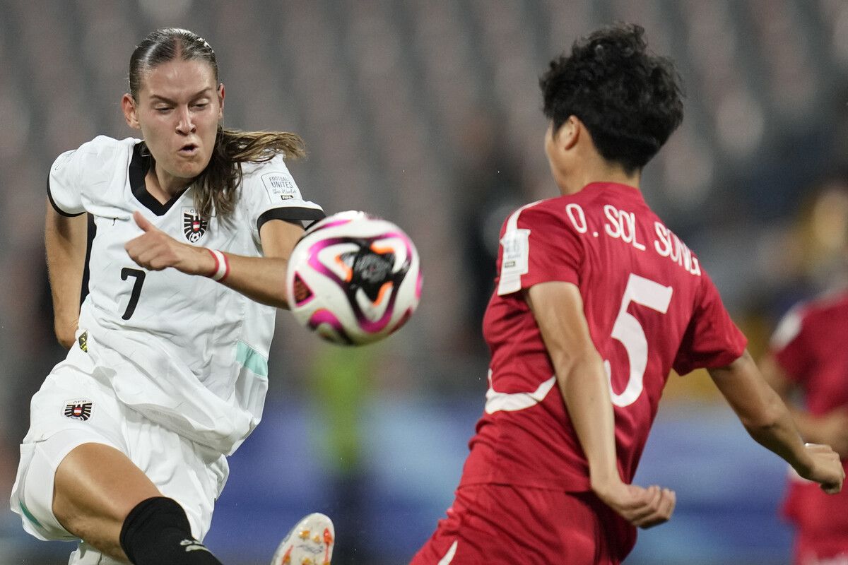 Valentina Mädl versuchte es mit Wucht gegen den Favoriten aus Nordkorea.⇒AP