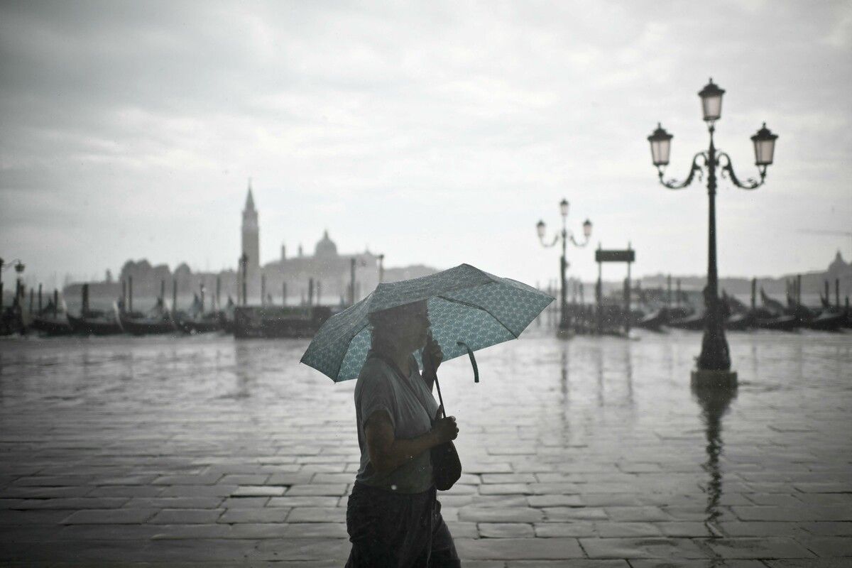 Auch Venedig wurde von starken Niederschlägen heimgesucht.⇒AFP