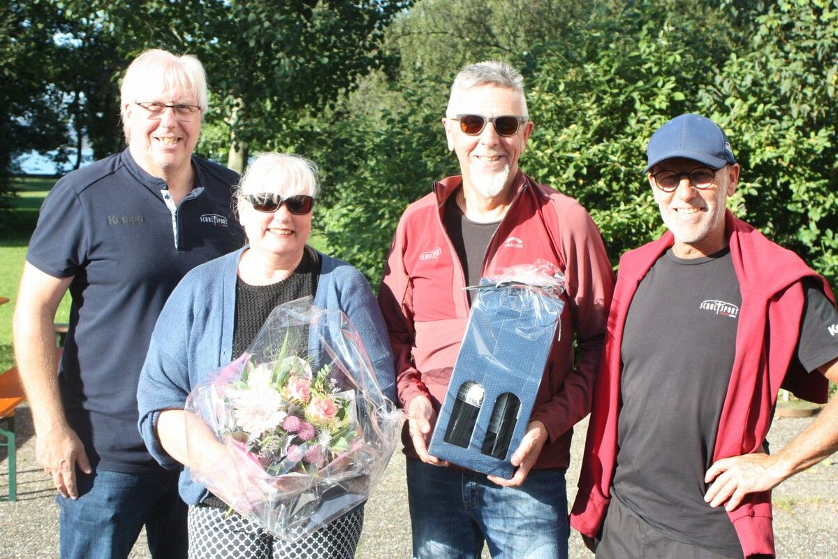Christoph Neyer, Susanne Summer, Ferdl Sattler und Conny Berchtold bei der Verabschiedung. ⇒VN/TK