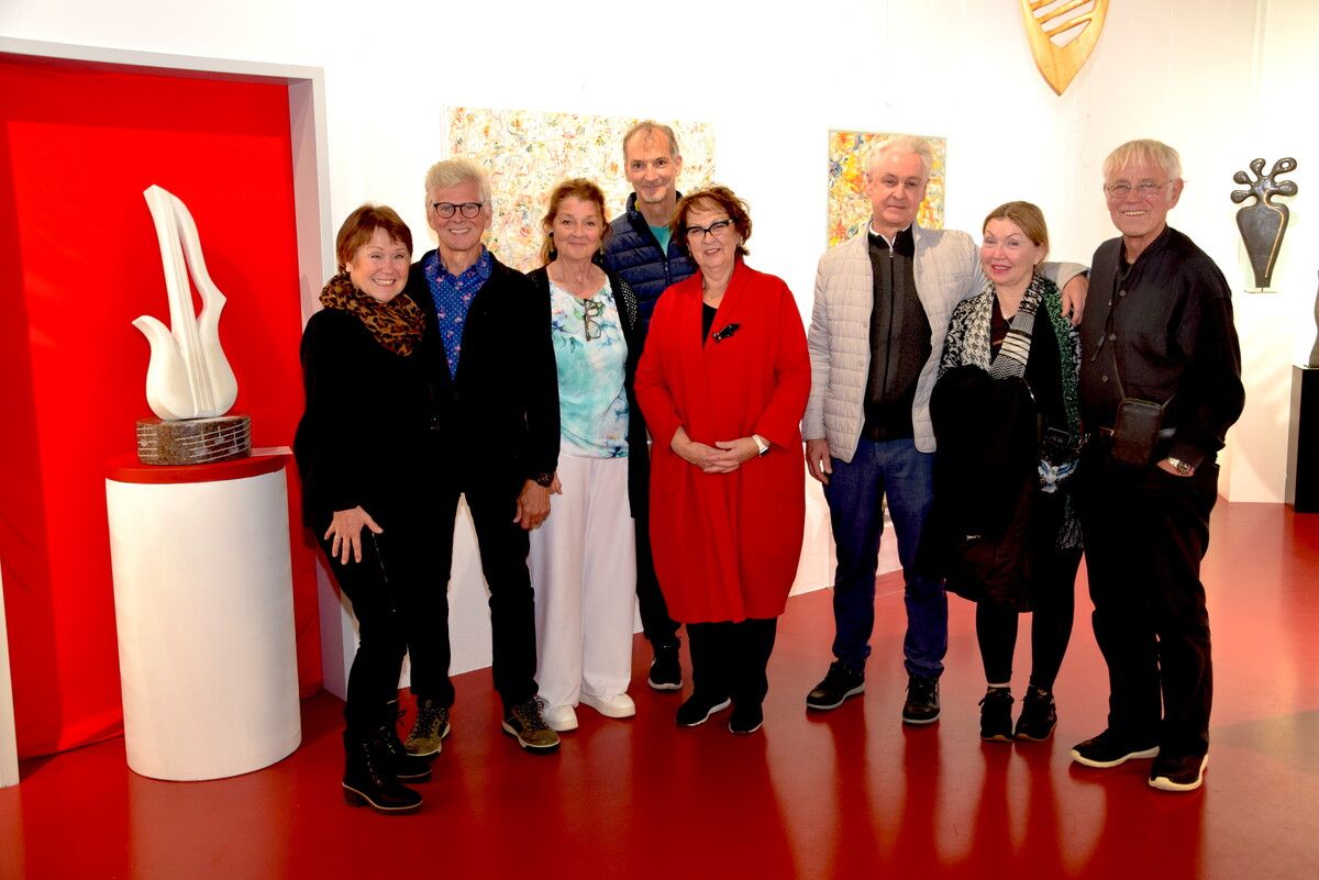 Connie und Stefan Kresser, Ingrid Gaßner, Mike Rückner, Sigrid Fritsche, Mchael Lukas mit Gattin Miriam und Matthias Baumgartner. ⇒sco