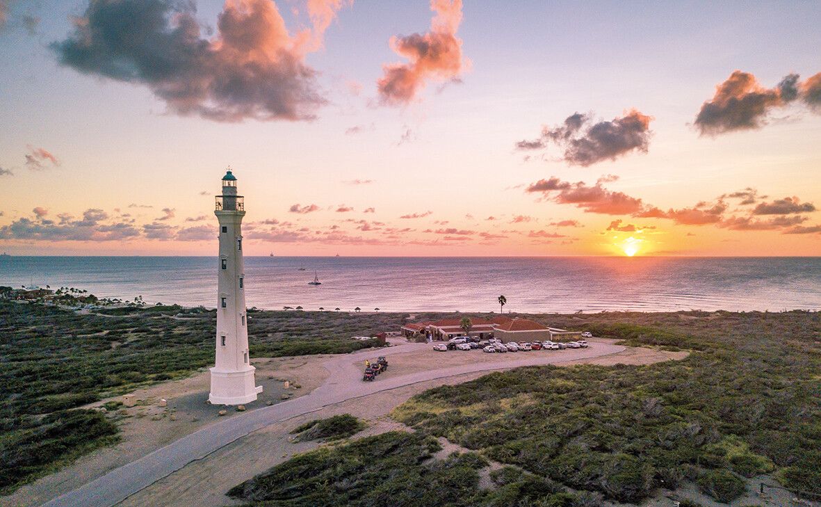 Das California Lighthouse bietet einen sensationellen Blick auf die Nordküste Arubas.⇒
