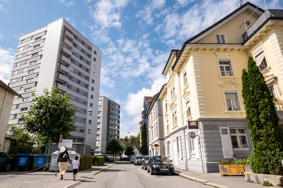 Der Eingang zum Weiherviertel. ⇒Stadt Bregenz