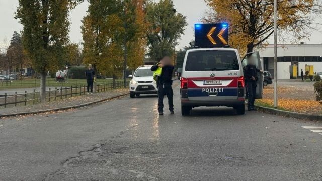 Der mutmaßliche Täter bei der Festnahme durch Polizeibeamte. ⇒vol.at