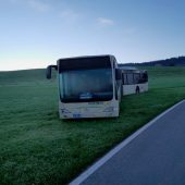 Ein Bus, allein und verlassen