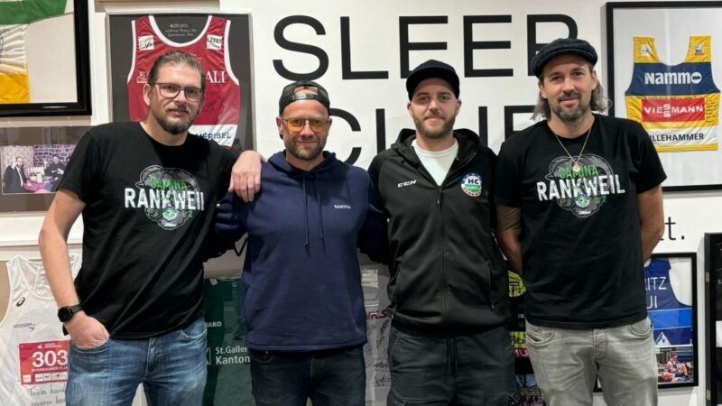 Der Vorstand des HC SAMINA Rankweil: Stefan Dobler, Philipp Amann, Robin Rederer und Gerhard Salzer. ⇒MIMA