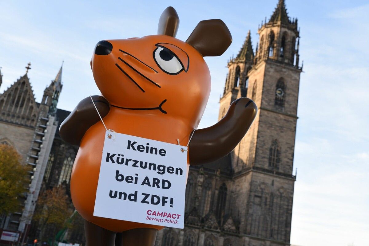 Die Maus in Magdeburg. Ihr Verschwinden war am Dienstag bemerkt worden. ⇒APA