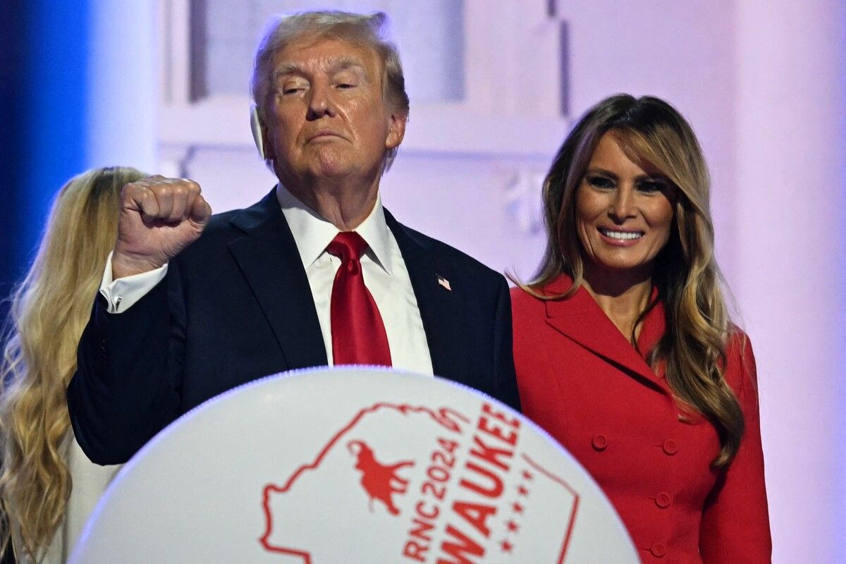 Donald und Melania Trump bei einem gemeinsamen Termin im Juli.⇒AFP