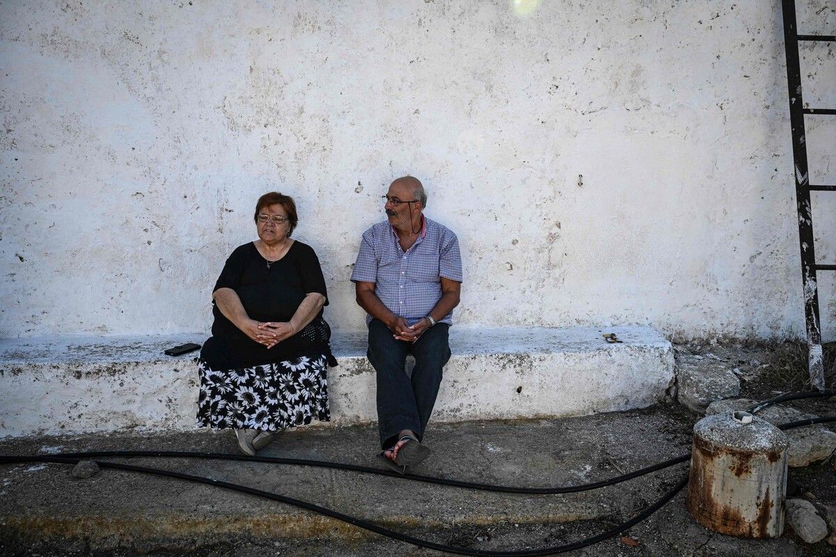 Ein Paar auf der kleinen Insel Andikythira: Wie in vielen ländlichen Gebieten in Griechenland schrumpft die Population rapide. AFP