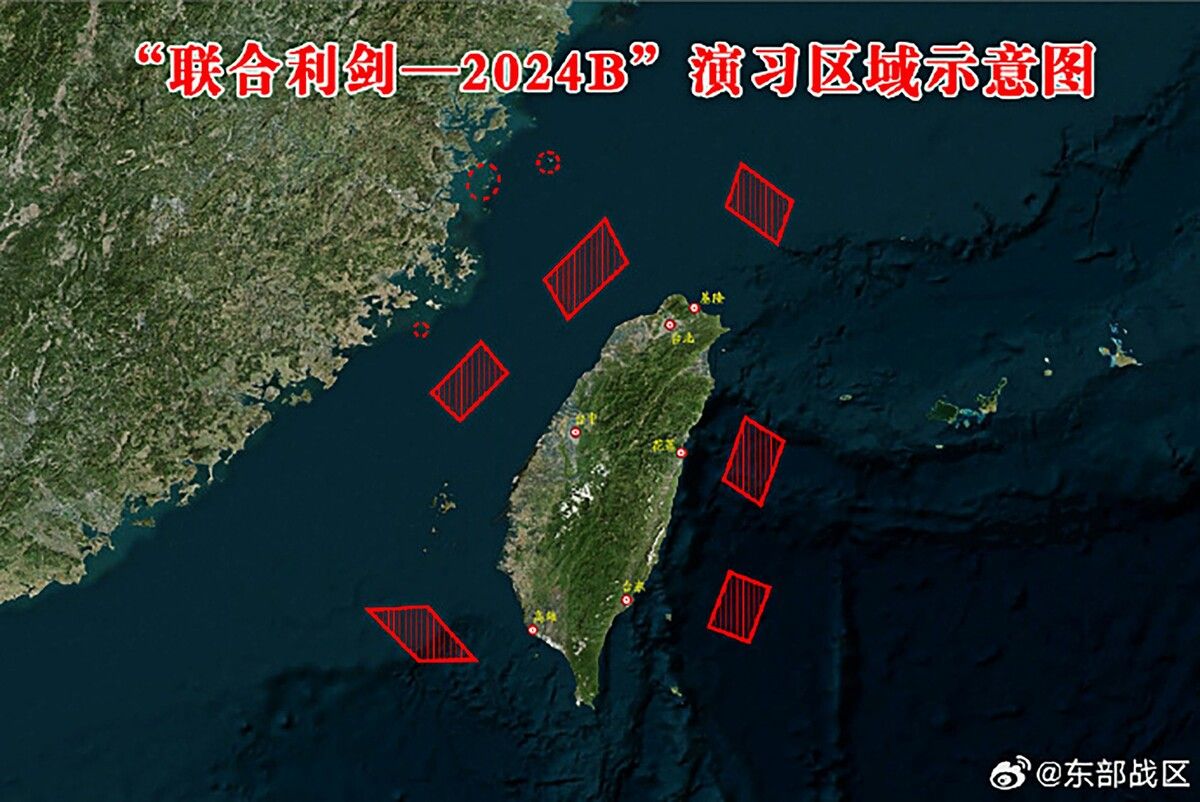 „Ernste Warnung“ – China hielt eine Militärübung rund um Taiwan ab.⇒AFP