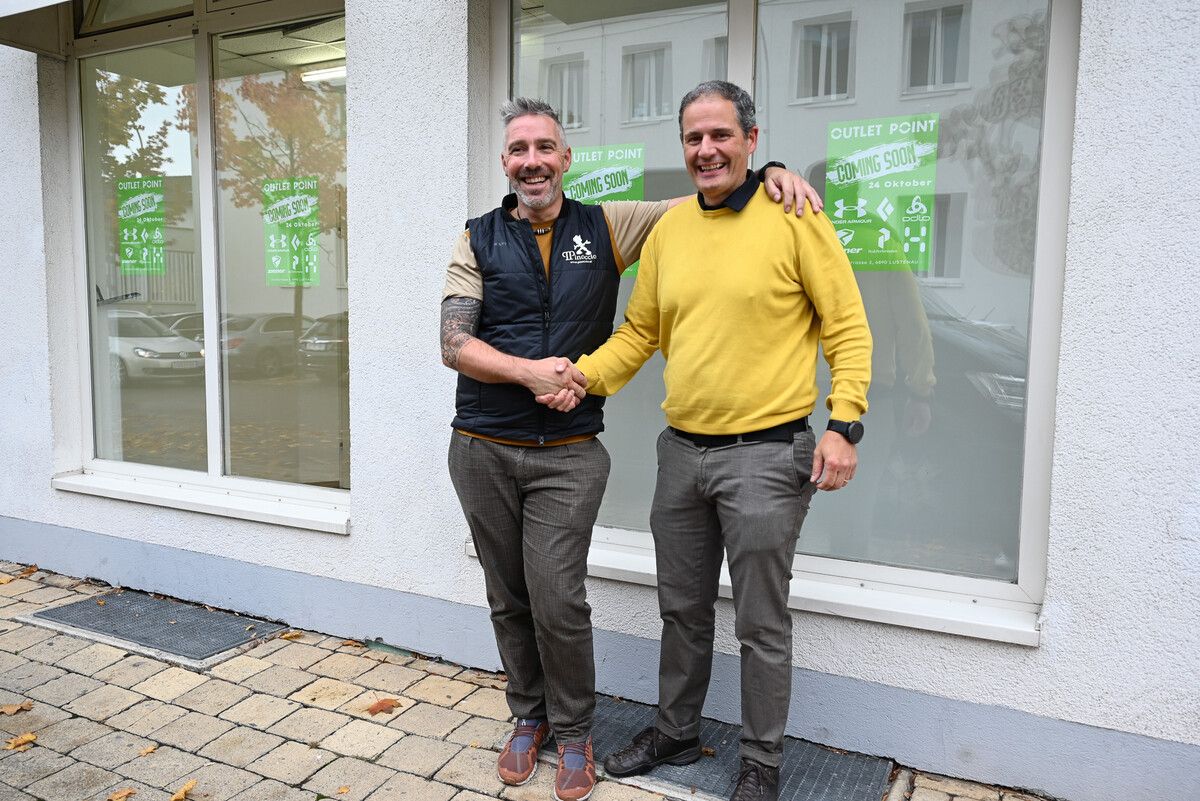 Pinoccio-Inhaber Alexander Schranz eröffnet kommenden Donnerstag mit Christian Stecher eine Sportbekleidungsoutlet für Erwachsene. ⇒bvs
