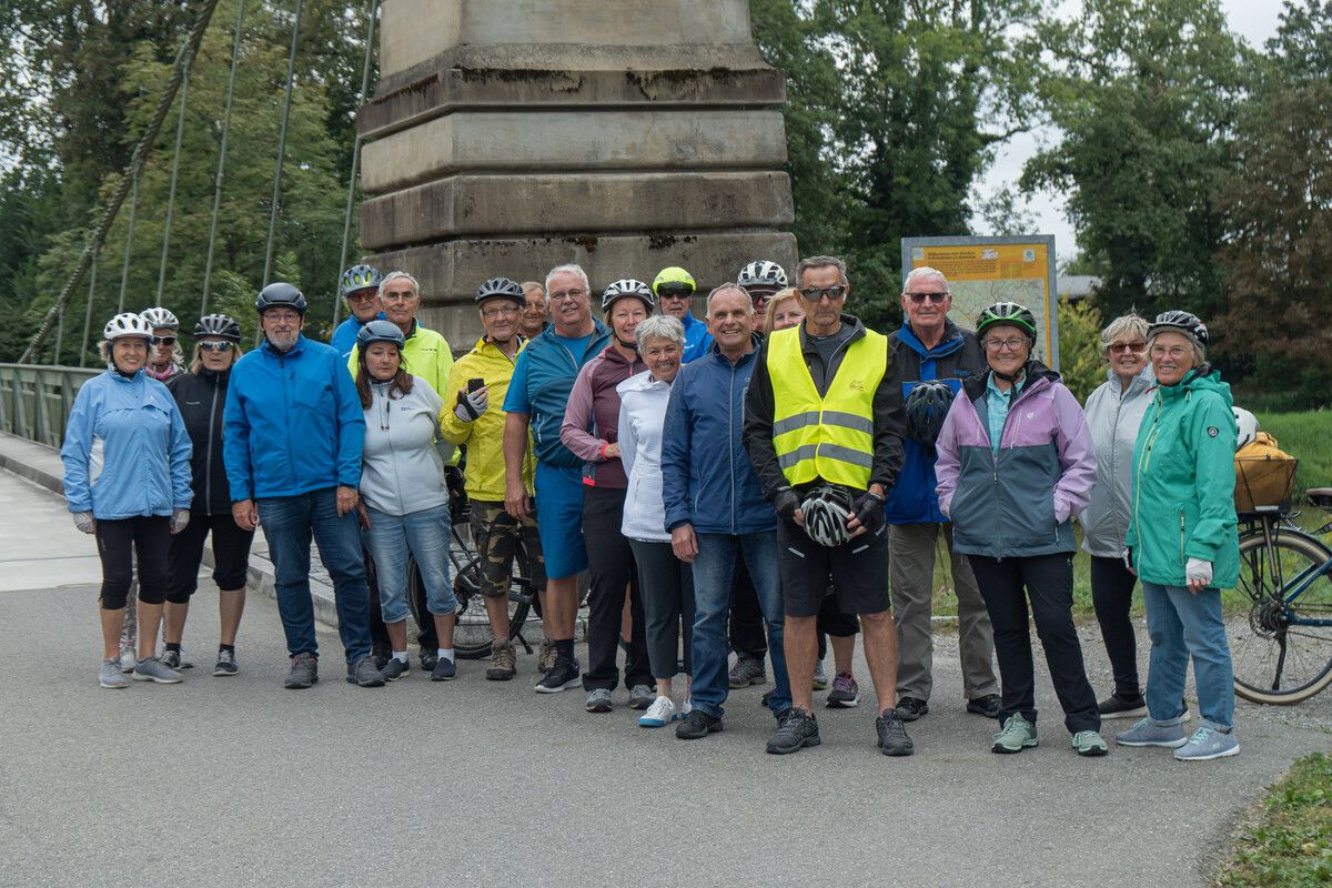 Seniorengruppe von Vorarlberg 50 plus OG Höchst trotzte dem Wetter und umrundet den Bodensee auf 90 km Radtour.⇒Reinhard Büchele
