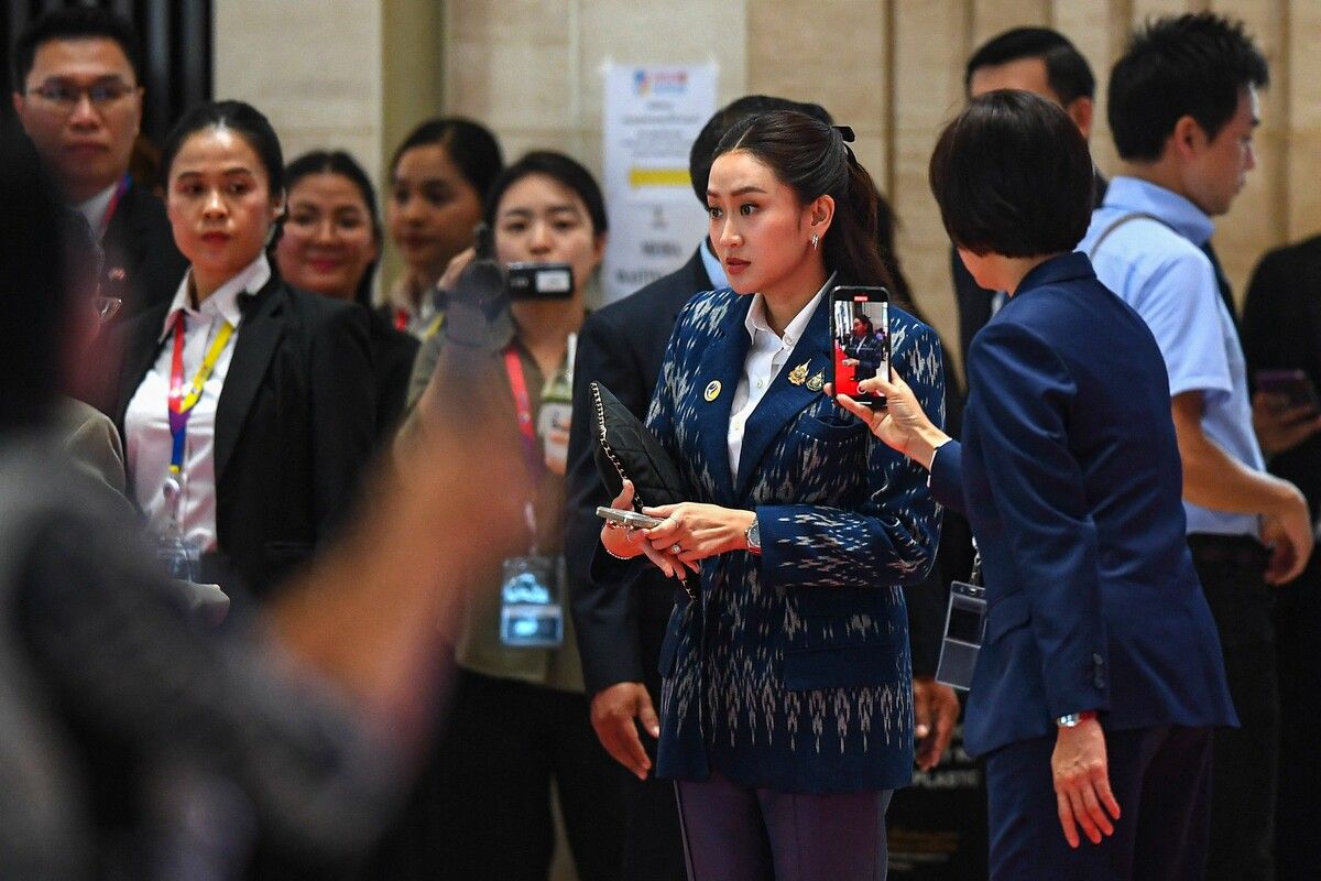 Thailands Premierministerin Paetongtarn Shinawatra beim Gipfeltreffen der Vereinigung Südostasiatischer Nationen (ASEAN) in Laos. AFP