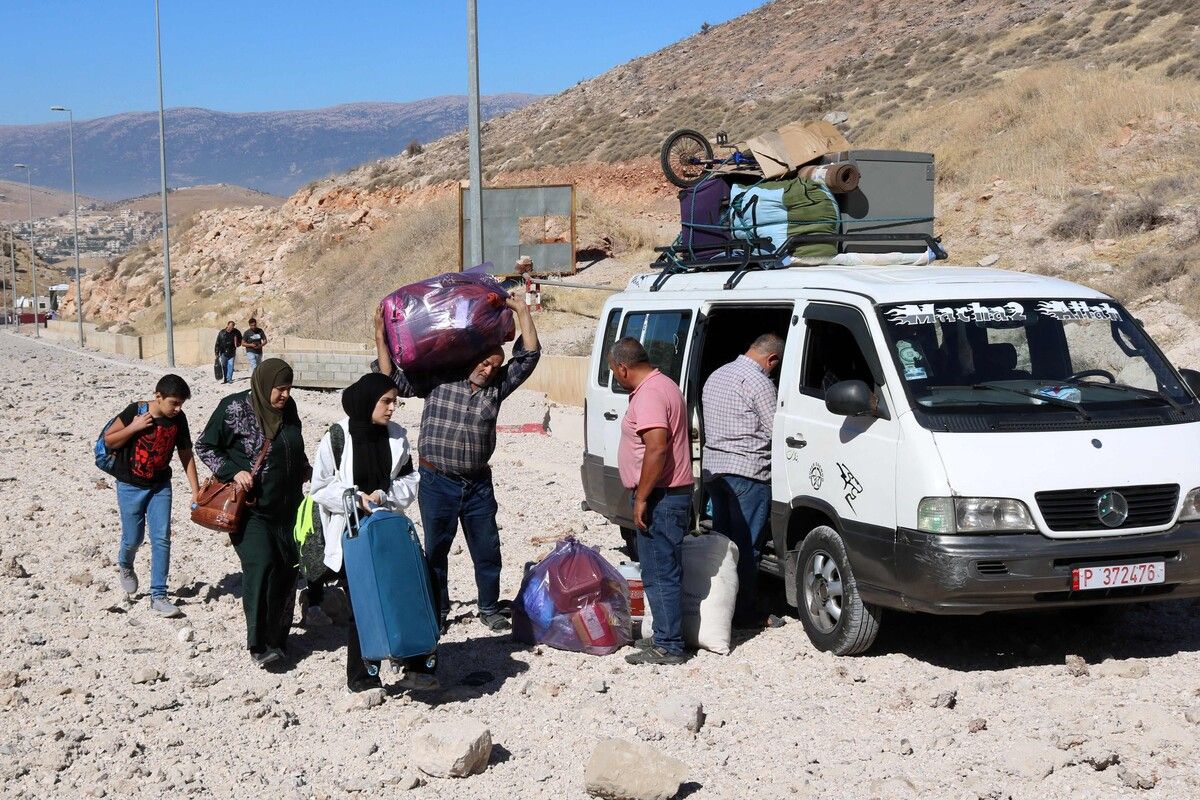 Weiterhin fliehen viele Menschen vor dem eskalierenden Konflikt aus dem Libanon.⇒AFP