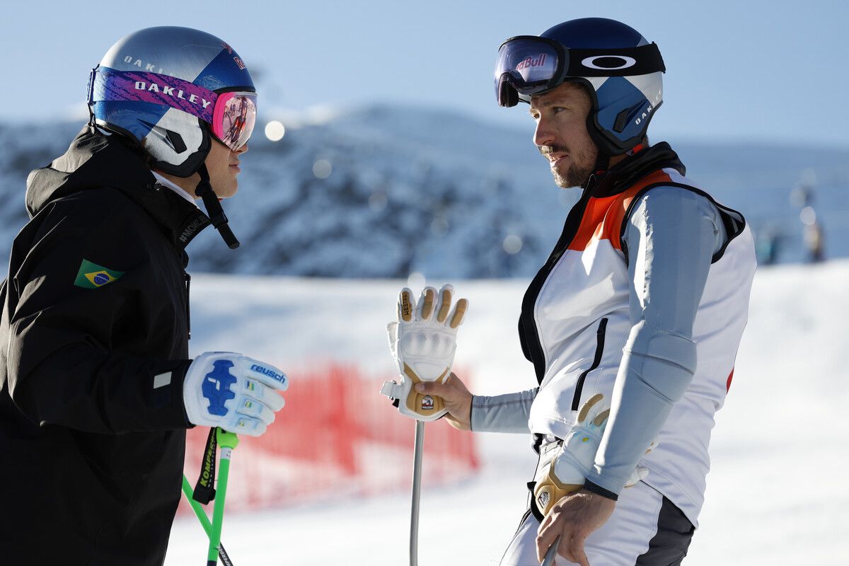 Zwei schillernde Figuren bereichern wieder den Ski-Weltcup: Brasiliens „Norweger“ Lucas Pinheiro Braathen (links) und Österreichs „Holländer“ Marcel Hirscher.⇒ap