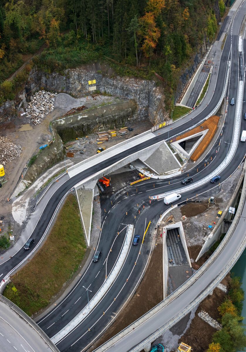 Beim Stadttunnel in Feldkirch wird weiter kräftig gebaut. ⇒VN/Stiplovsek