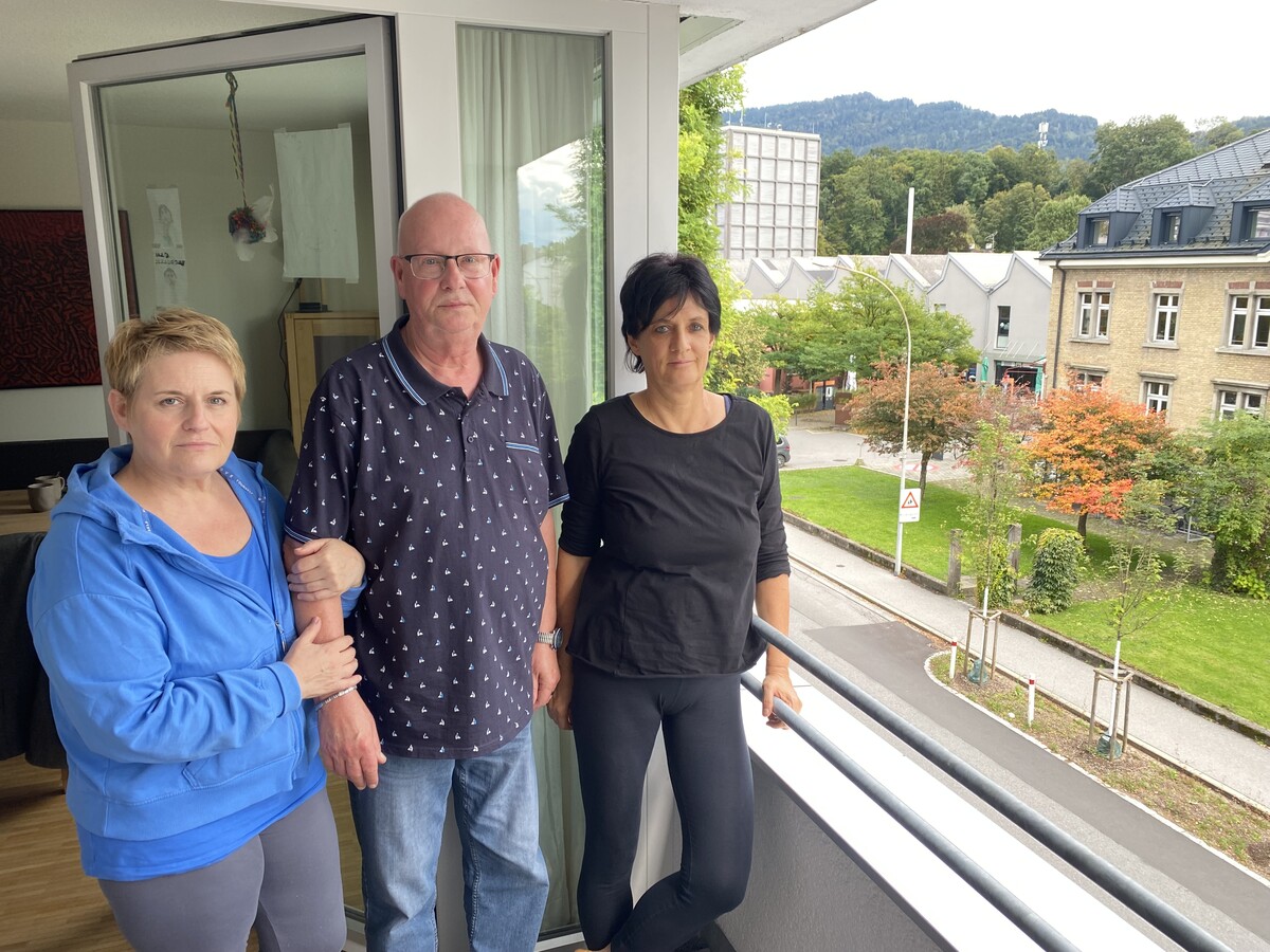 Barbara Sickl, Harald Steiner und Ingrid Glantschnig wehren sich gegen Lärm in Mariahilf.⇒ VN/Rauch