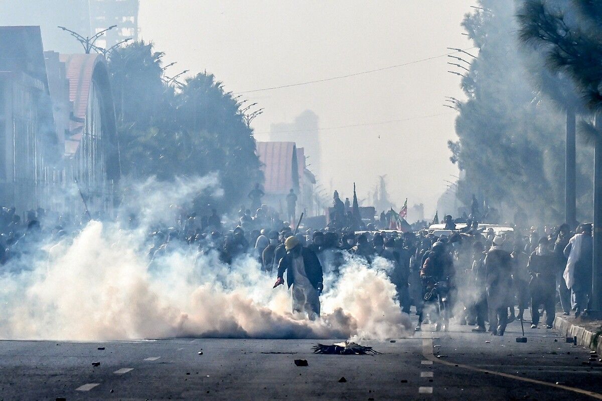 Bei Protesten in Islamabad wurden Sicherheitskräfte getötet. ⇒AFP