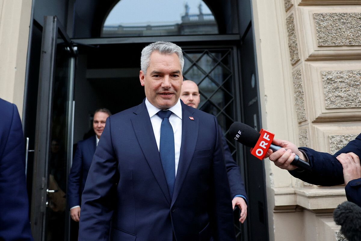 Bundeskanzler Nehammer (ÖVP) gab sich nach dem Gespräch bedeckt.⇒Reuters