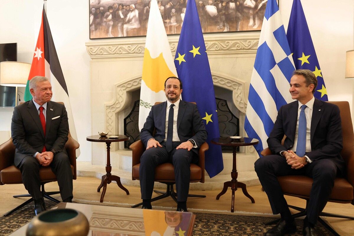 Christodoulidis kündigt den Wunsch Zyperns an. ⇒AFP
