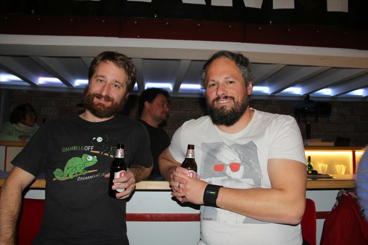 Christoph Schwarzmann und Hannes Haag waren beim Abschied auch dabei. ⇒STL