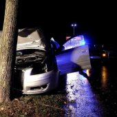 Wegen Sekundenschlafs gegen Baum geprallt