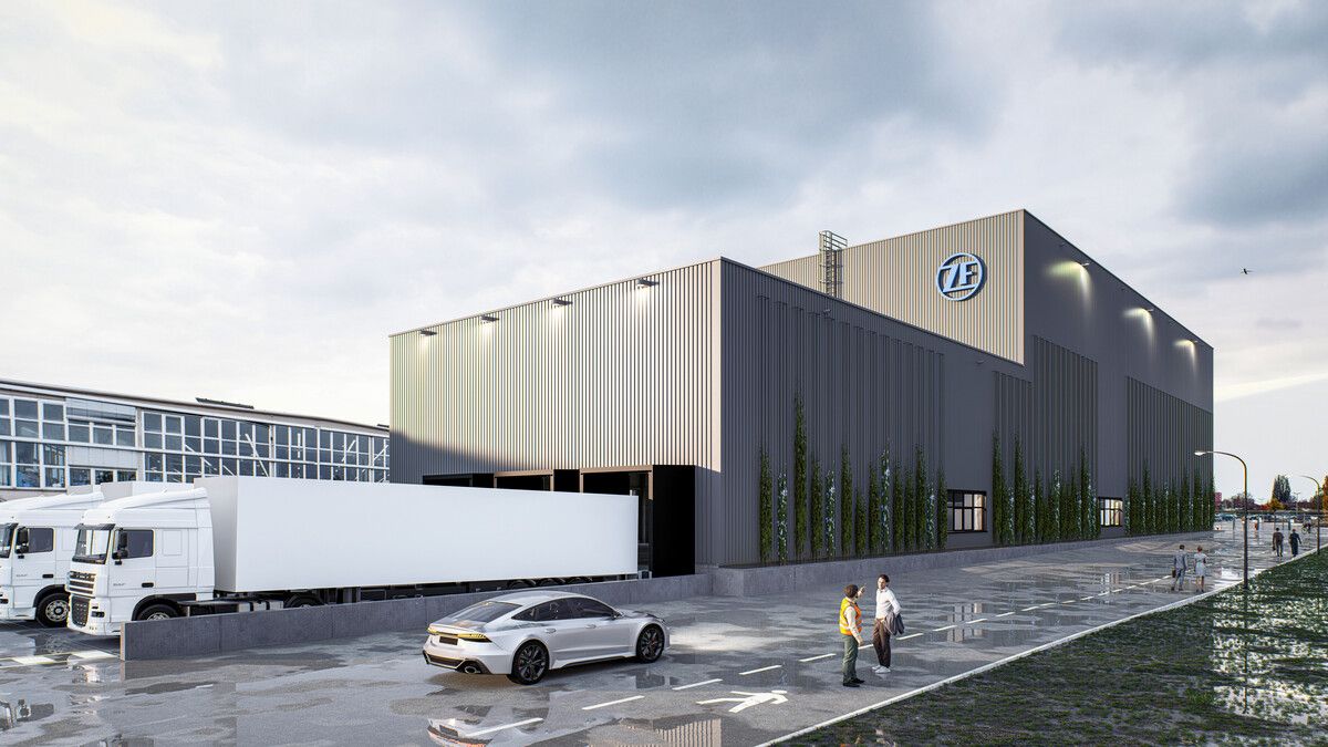 Das neue  Logistikzentrum von ZF: 3040 Quadratmeter groß, 21 Meter hoch. ⇒FA
