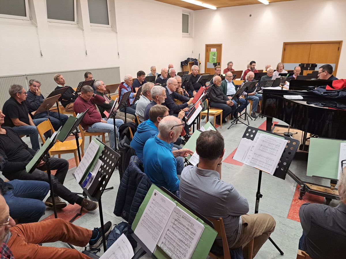 Der Bregenzer Männerchor bei einer seiner Chorproben. ⇒BMC